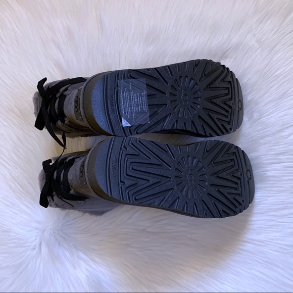 UGG Mini Continuity Bow Boots In Charcoal - Picture 8 of 8